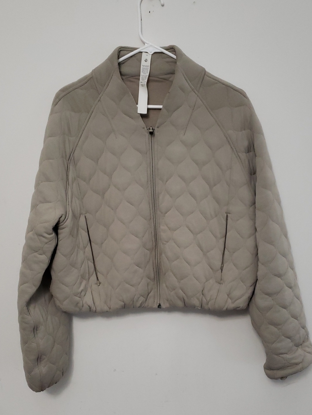 lululemon athletica Quilted Bomber Jacket in Light Taupe